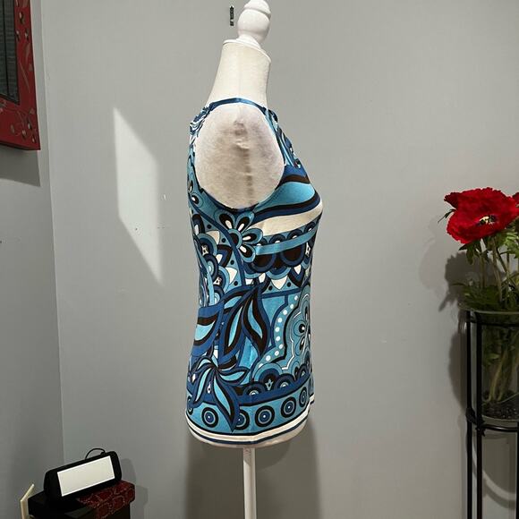 NEW Ann Taylor Silk Multicolor Geometric Floral Bow Tie Career Layering Top XS - Picture 5 of 16